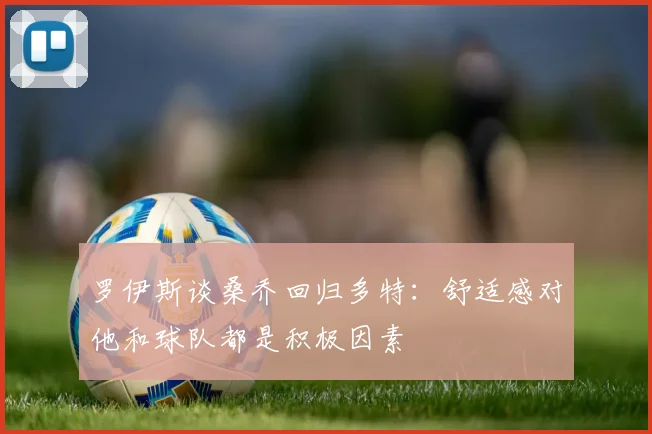 罗伊斯谈桑乔回归多特：舒适感对他和球队都是积极因素